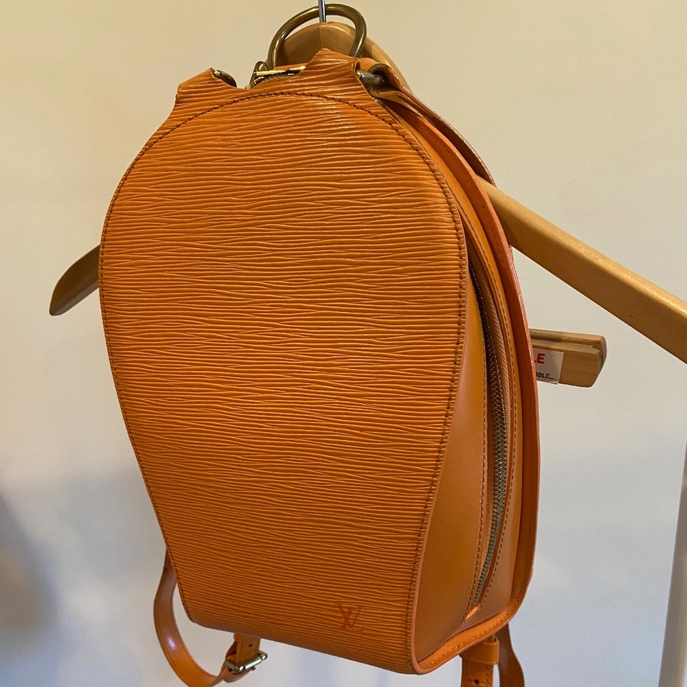 Authentic Orange Louis Vuitton Epi Mabillon BackPack